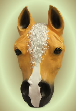 Palamino horse mask