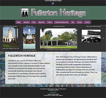 Fullerton Heritage home page