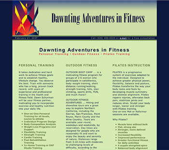 dawntingfitness webpage